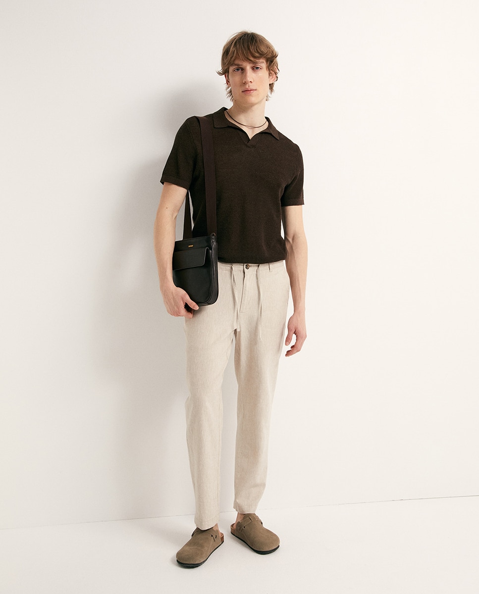 Imagem 0 de Calças Básicas de Linho