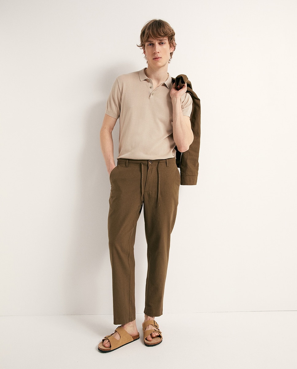 Imagem 0 de Calças Básicas de Linho