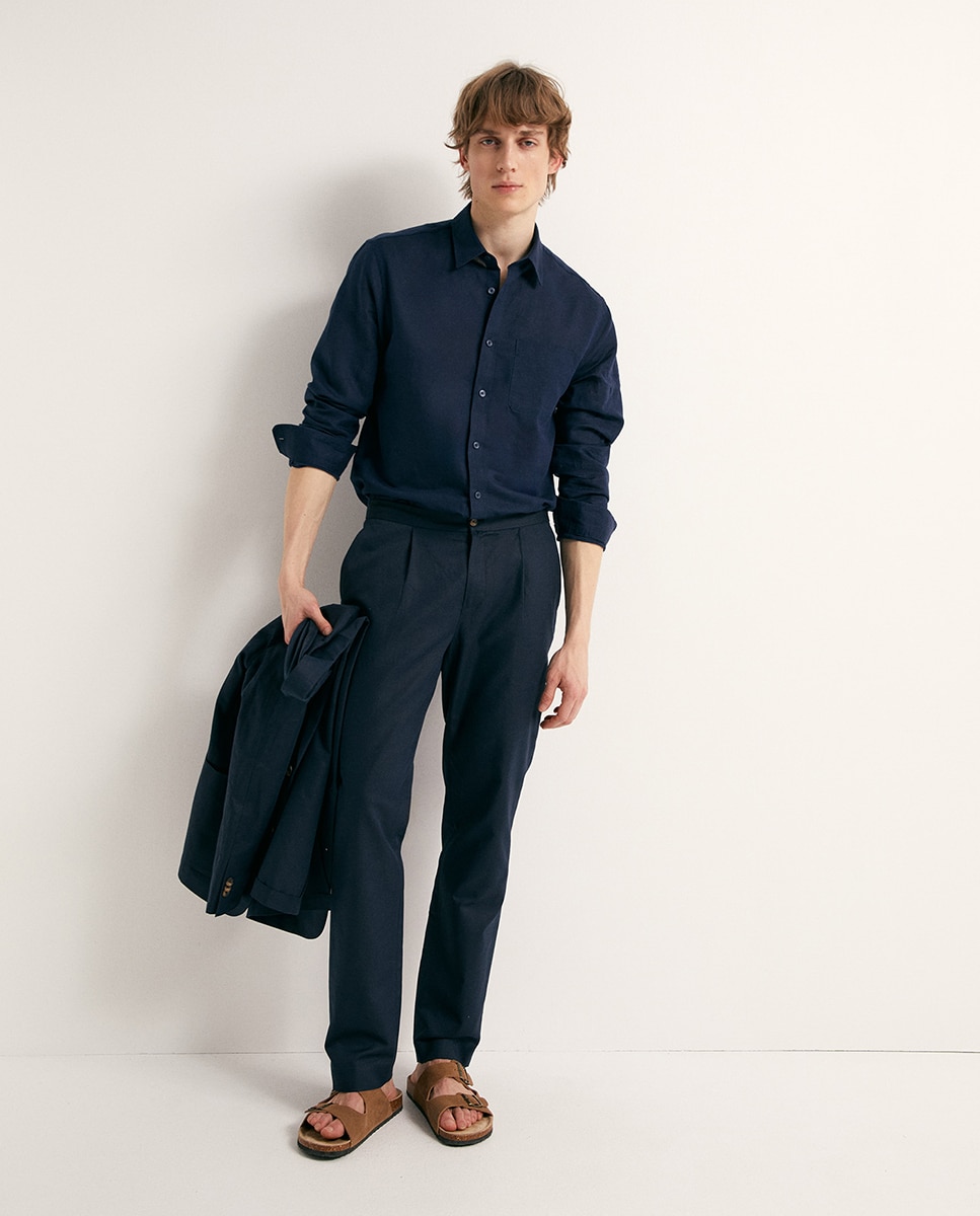 Imagem 0 de Calças Formais de Linho