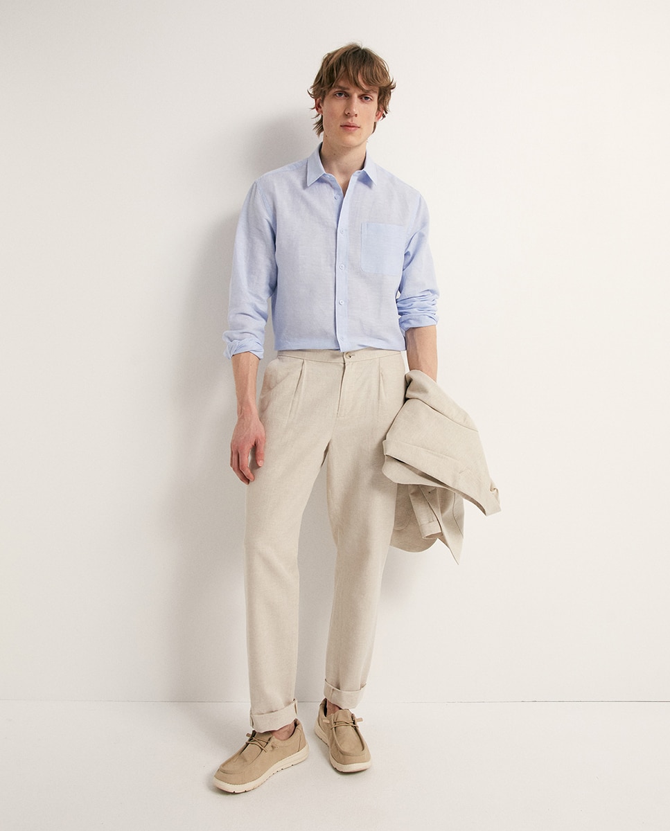 Imagem 0 de Calças Formais de Linho