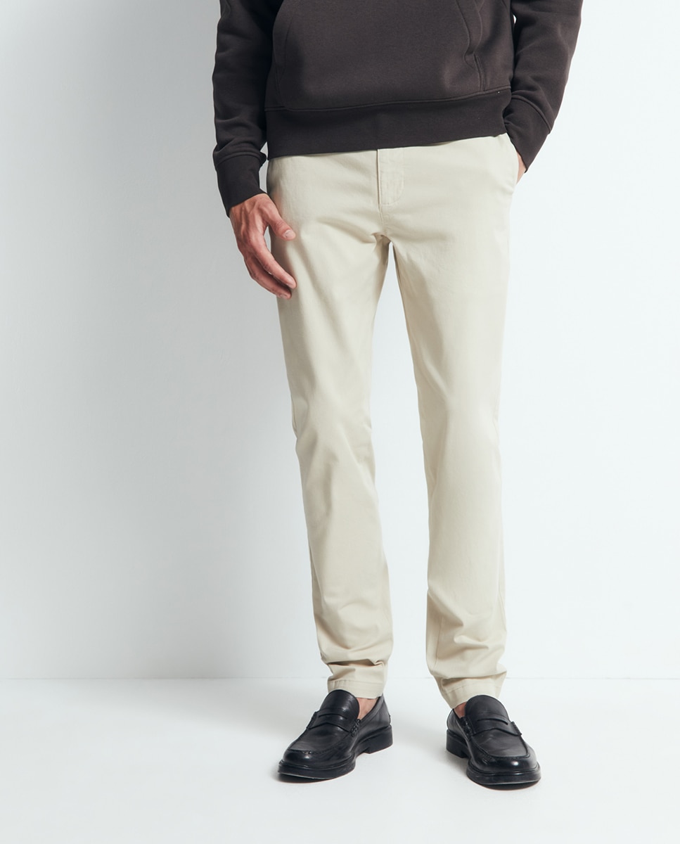 Calças Chino Slim 850 Pedra-2