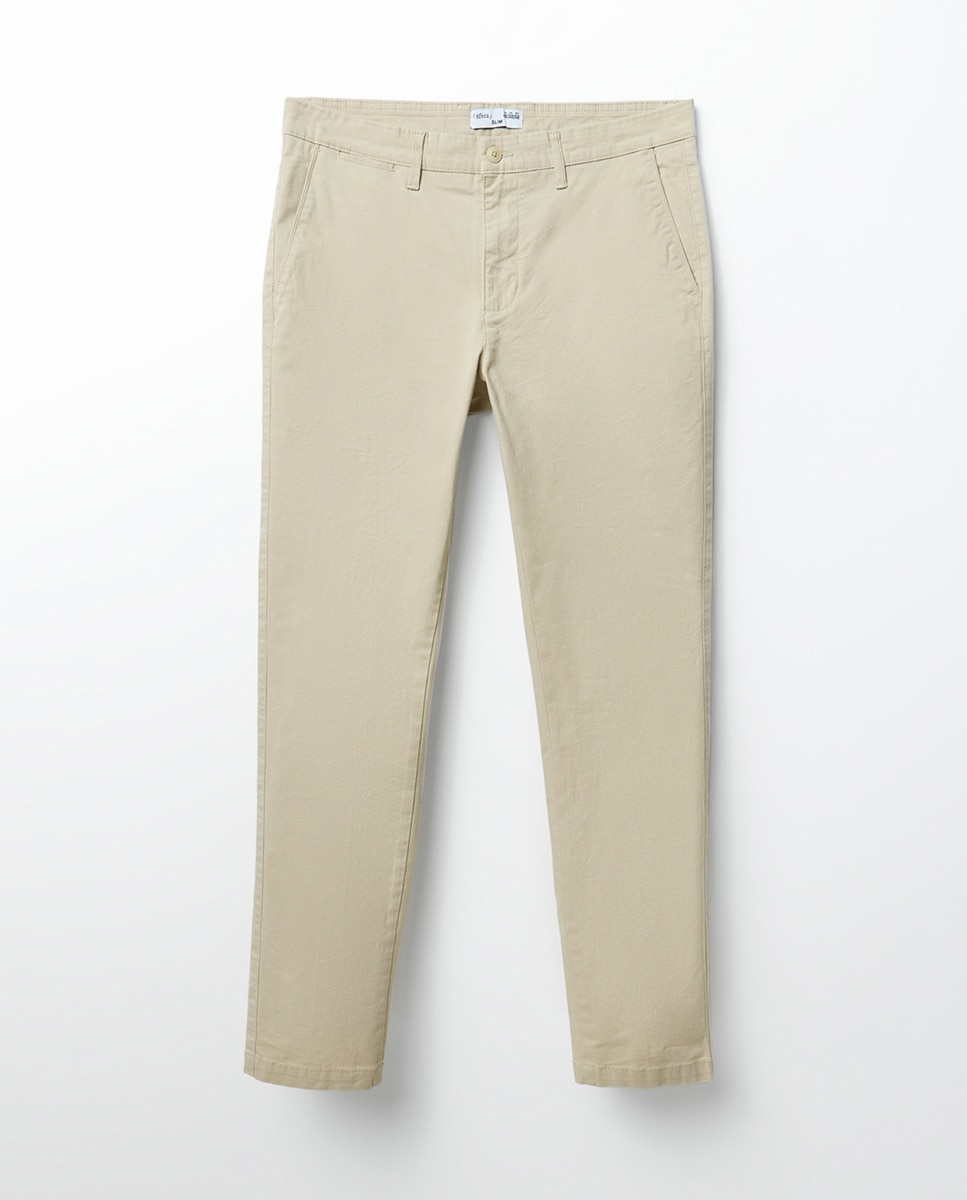 Calças Chino Slim 850 Pedra-5