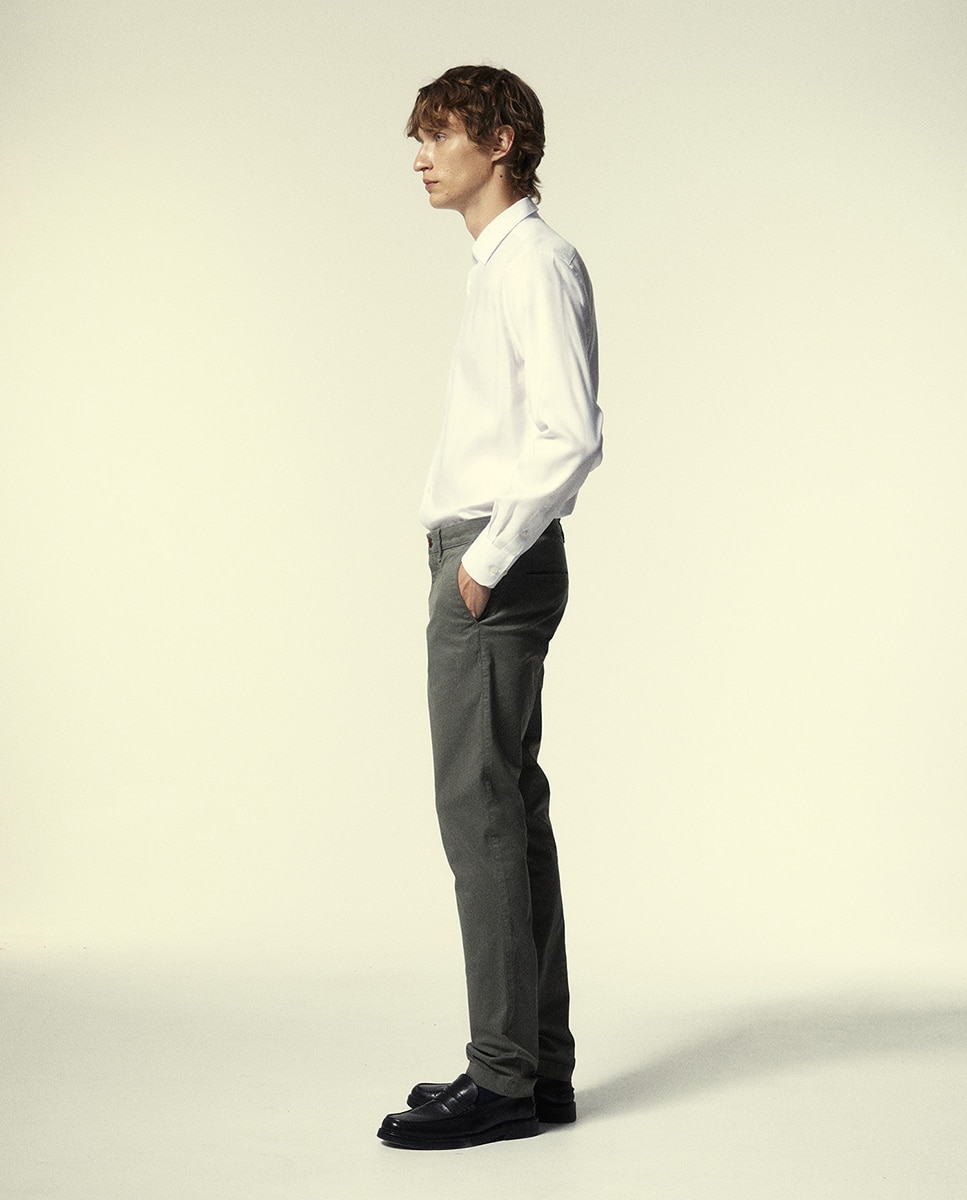 Pantalón chino slim - Sfera - 520 Kaki 520 Kaki-3