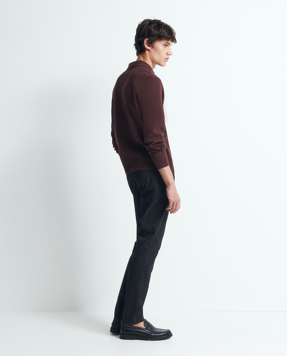 Calças Chino Slim Preto-3