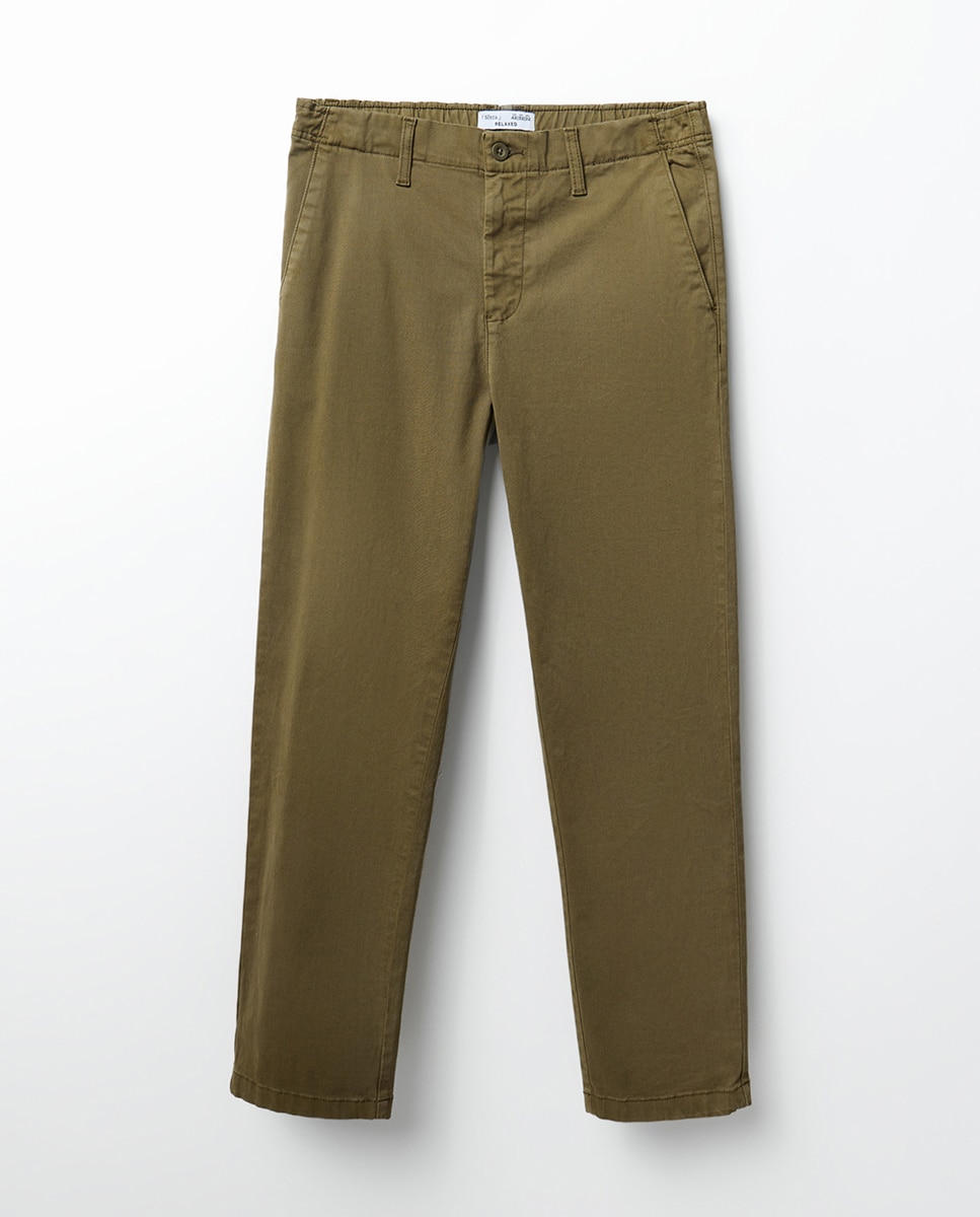 Calças Cotton Confort 560 Azeitona-5