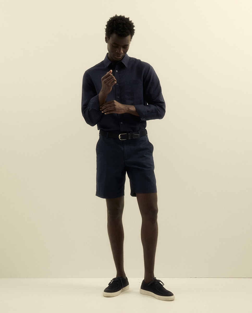 Imagem 0 de Bermudas de Linho Básicas