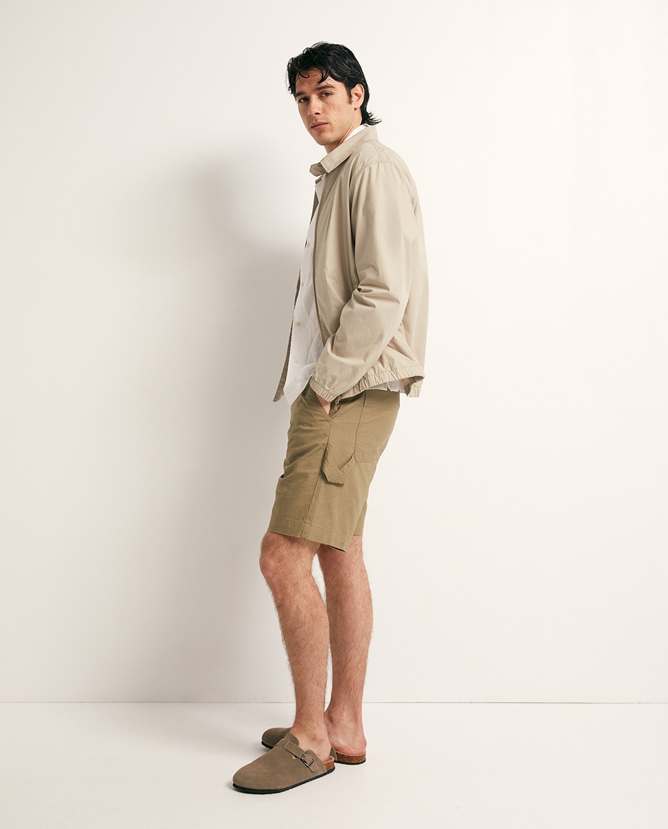 Bermudas com Bolsos Verde-claro-4