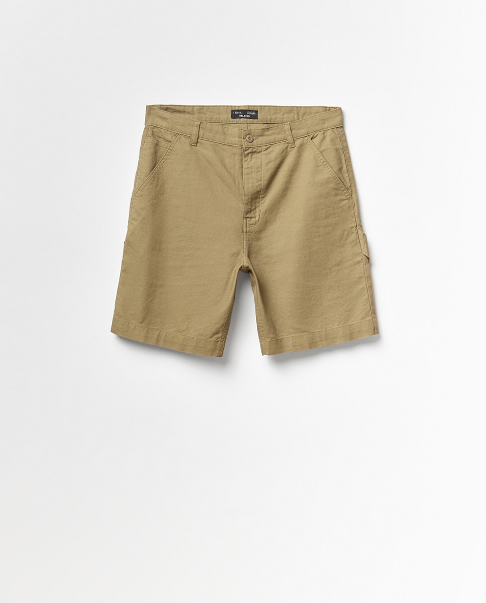 Bermudas com Bolsos Verde-claro-6
