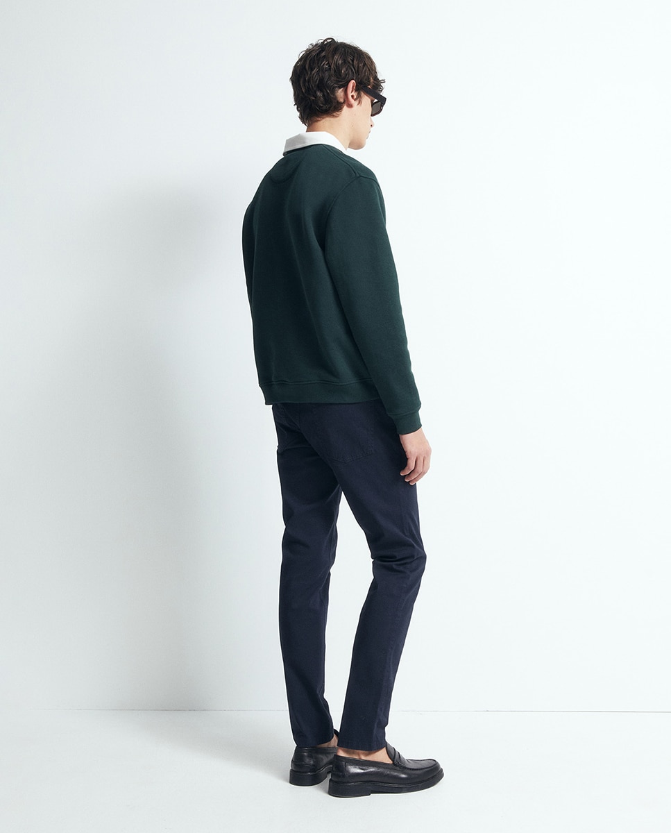 Pantalón 5 bolsillos slim - Sfera - Azul marino Azul marino-4