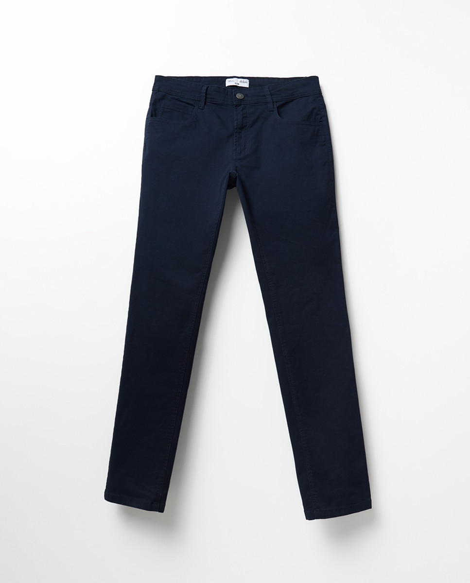 Pantalón 5 bolsillos slim - Sfera - Azul marino Azul marino-5
