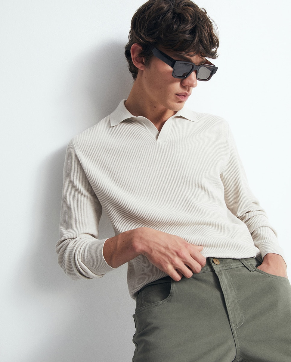 Pantalón 5 bolsillos slim - Sfera - 520 Kaki 520 Kaki-3