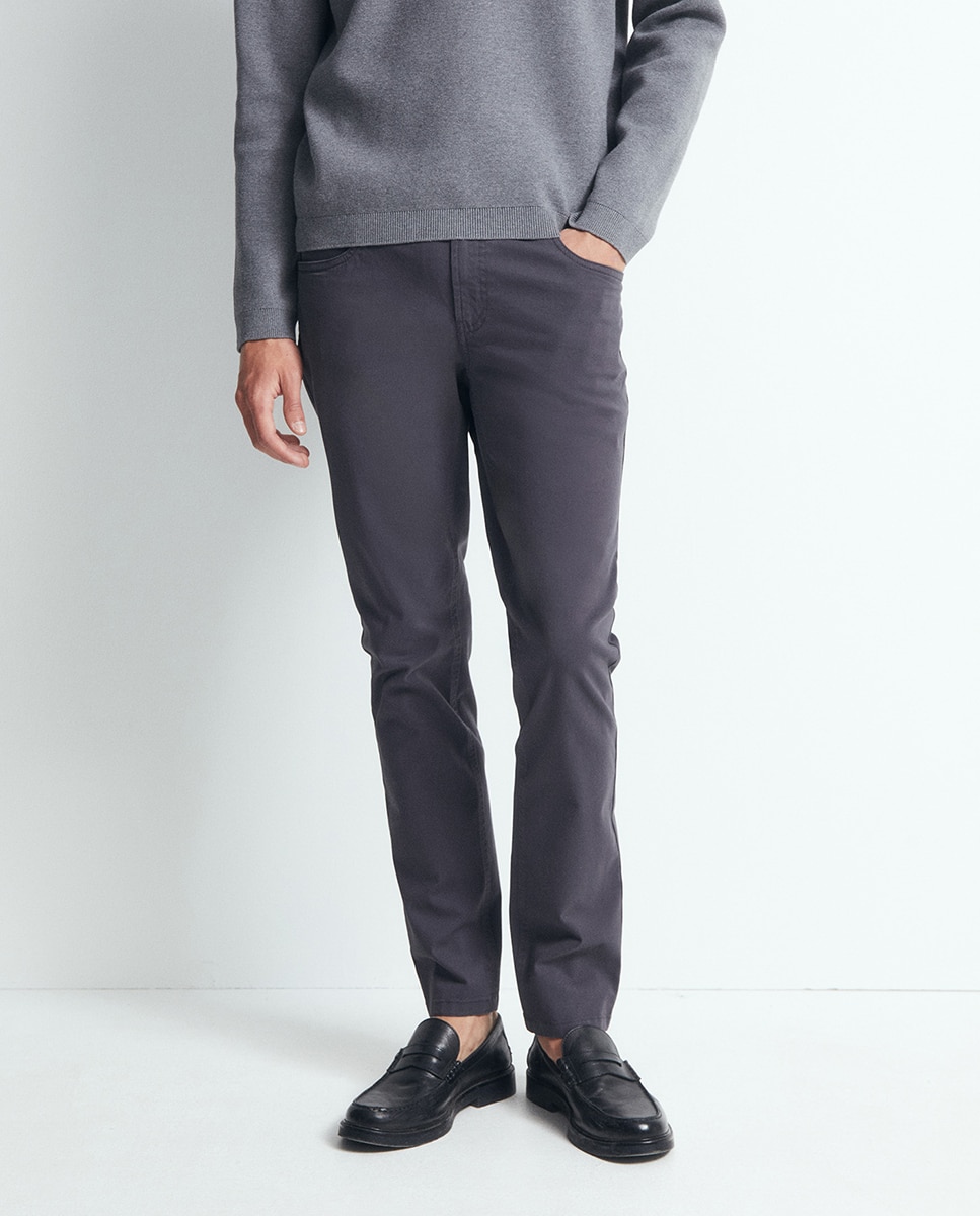 Pantalón 5 bolsillos slim - Sfera - 830 Antracita 830 Antracita-2