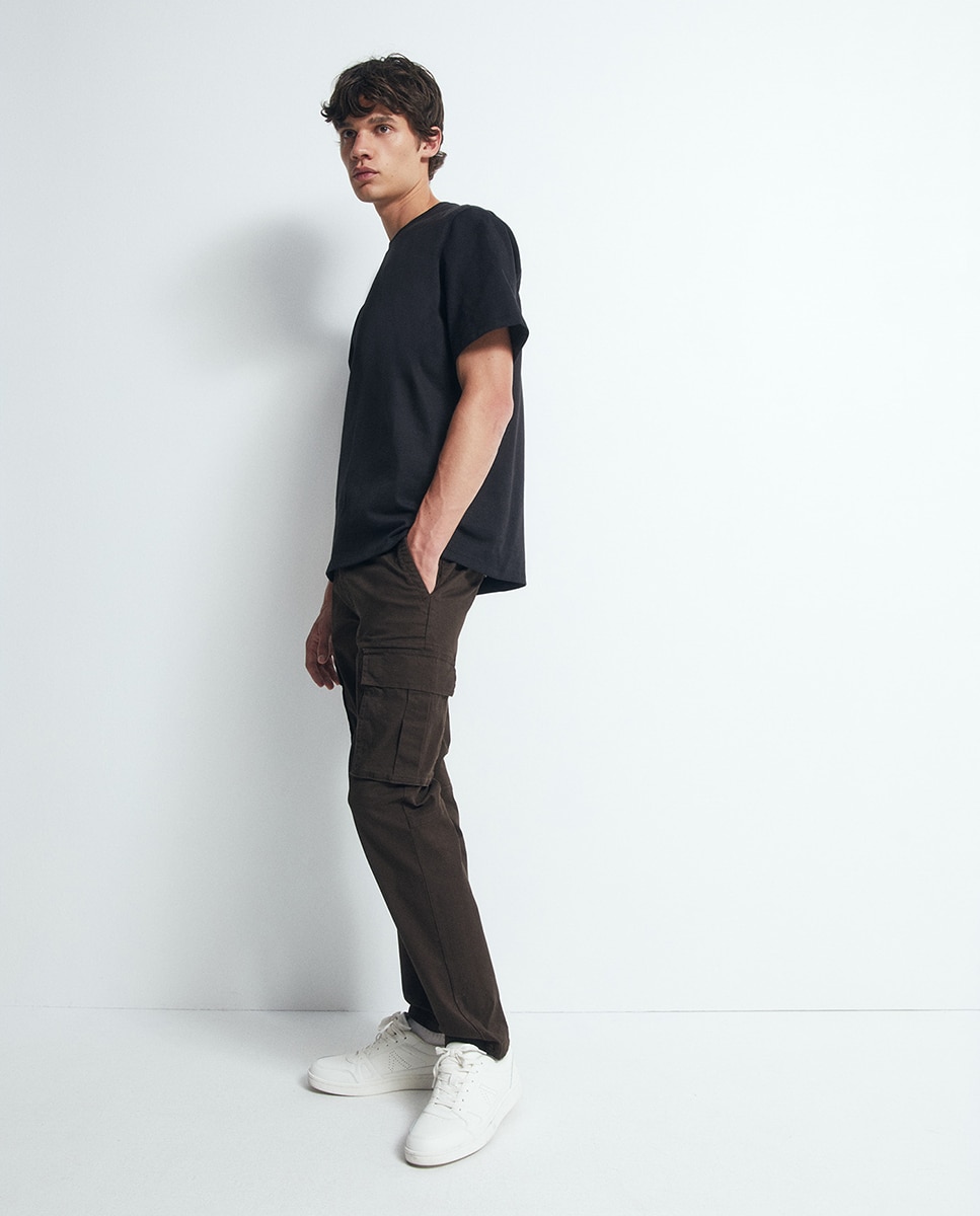 Pantalón cargo - Sfera - Marrón Marrón-5