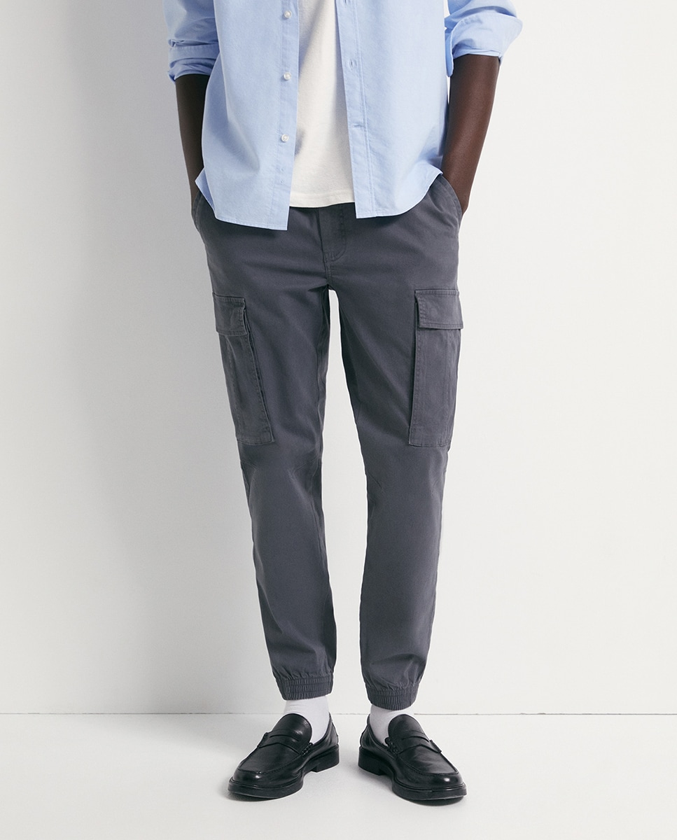 Calças Cargo Jogger Cinzento-escuro-2