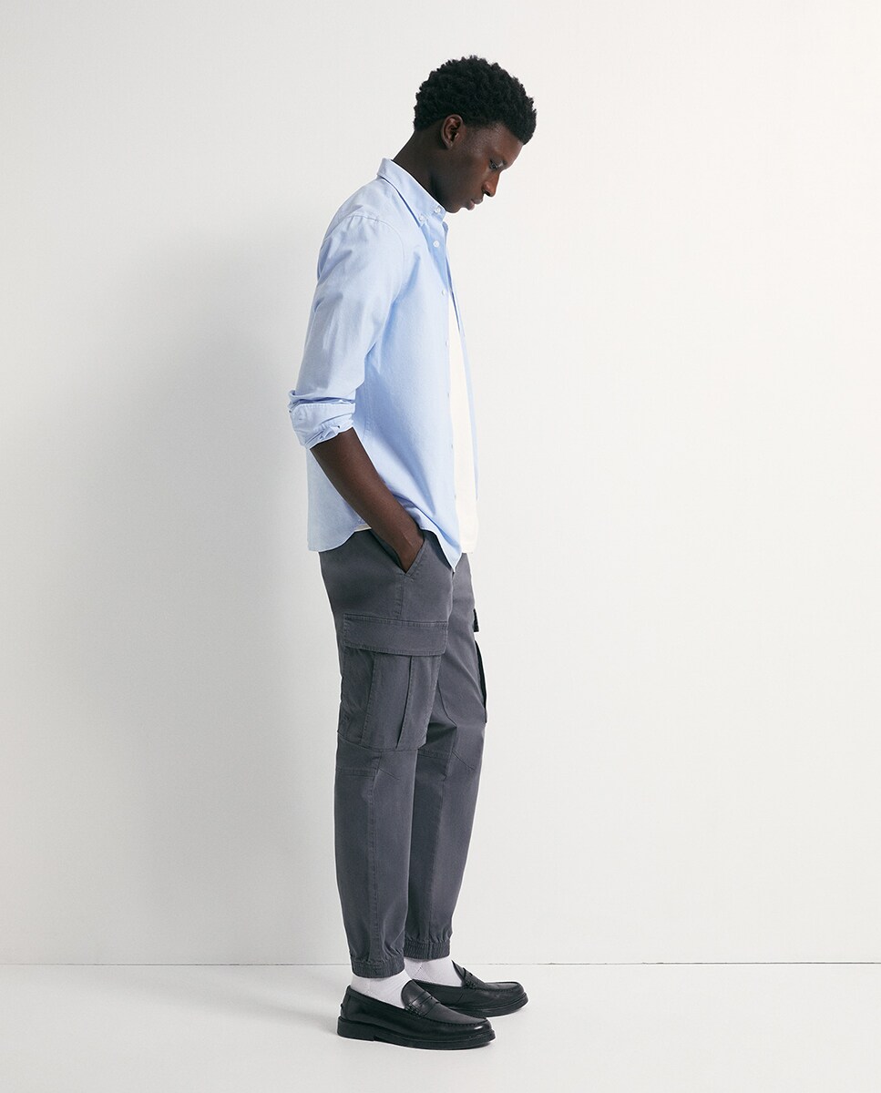 Calças Cargo Jogger Cinzento-escuro-4