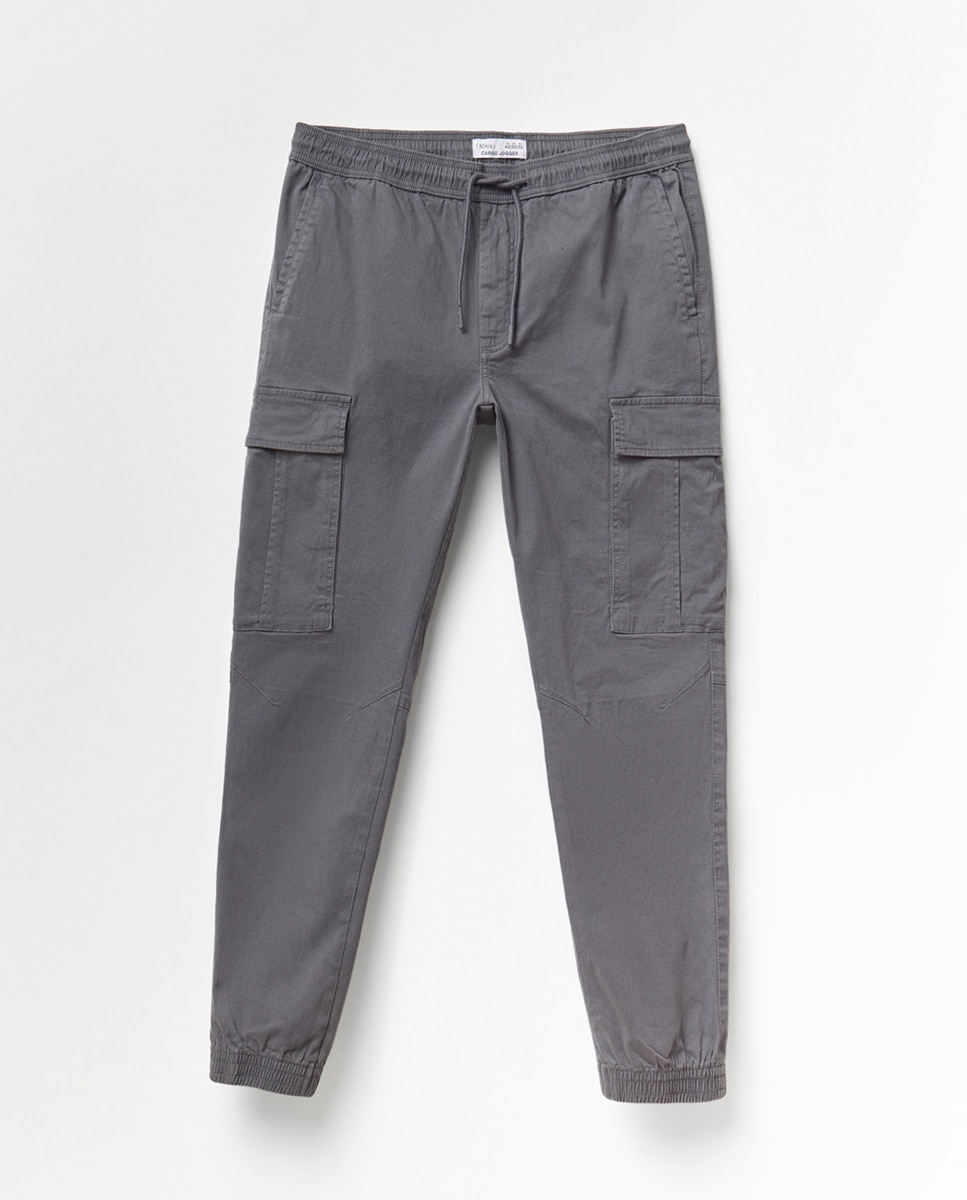Calças Cargo Jogger Cinzento-escuro-7
