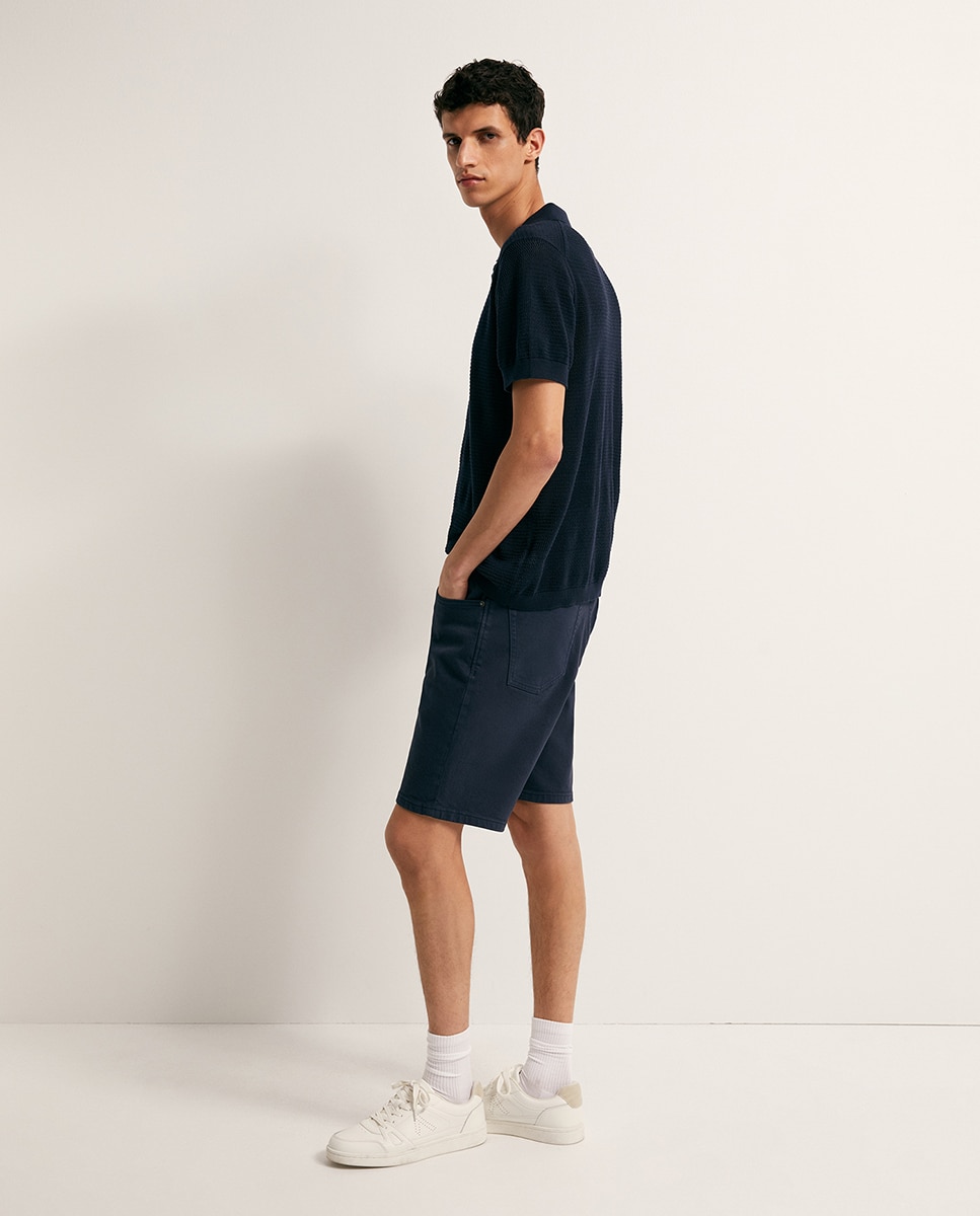 Bermudas de Ganga Coloridas Azul-4