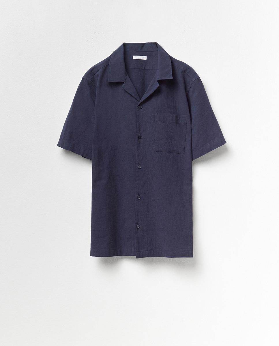 Camisa de Manga Curta Azul-marinho-6