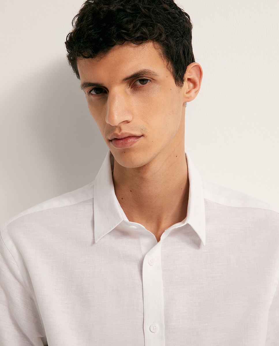 Camisa de Linho Branco-3
