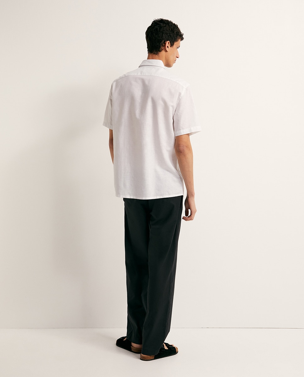Camisa de Linho Branco-5