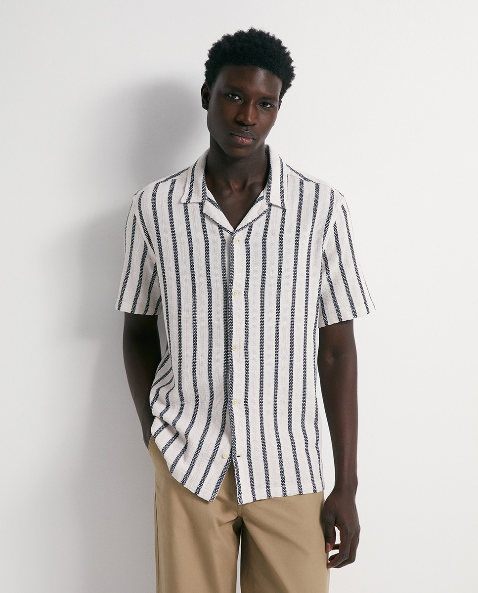 Imagem 0 de Camisa Rústica às Riscas