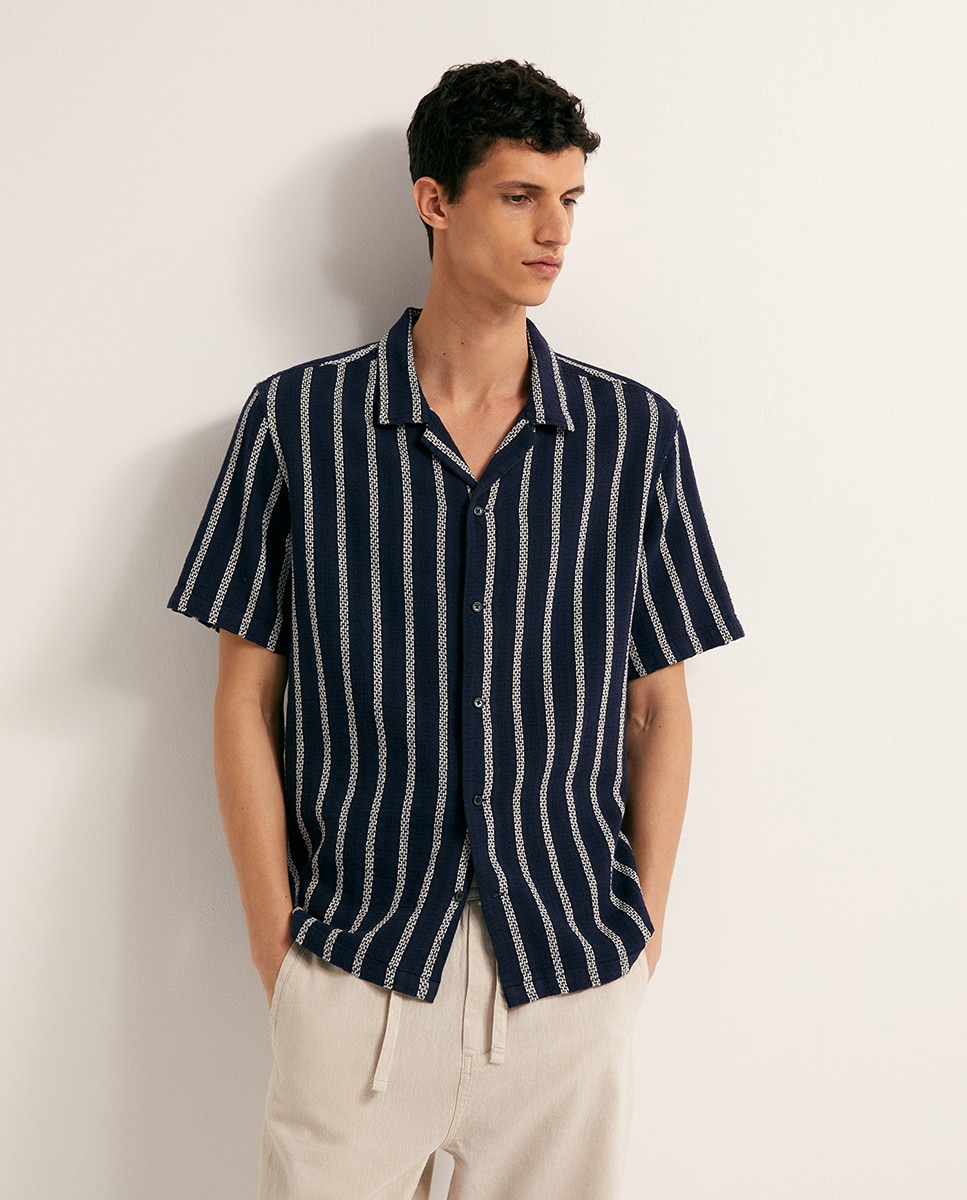 Imagem 0 de Camisa Rústica às Riscas