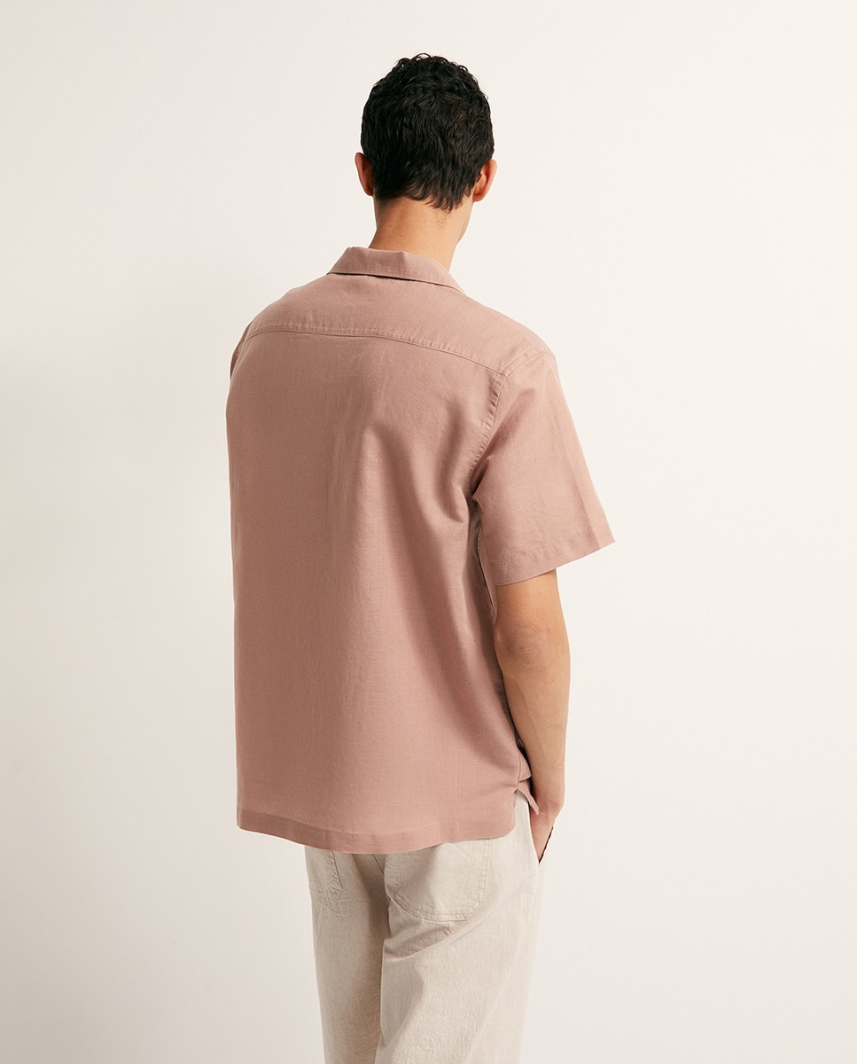 Camisa de Bowling em Linho Cru-8