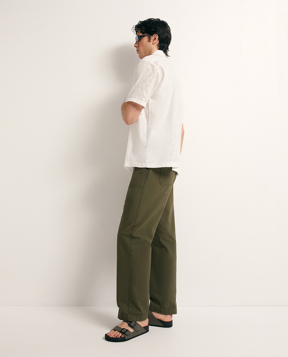Camisa Jacquard Creme-3