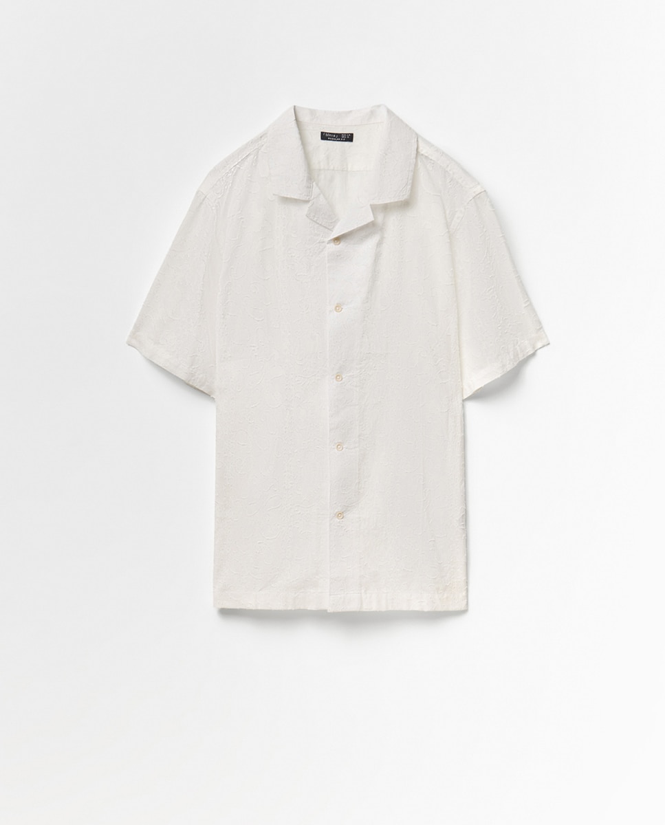 Camisa Jacquard Creme-5