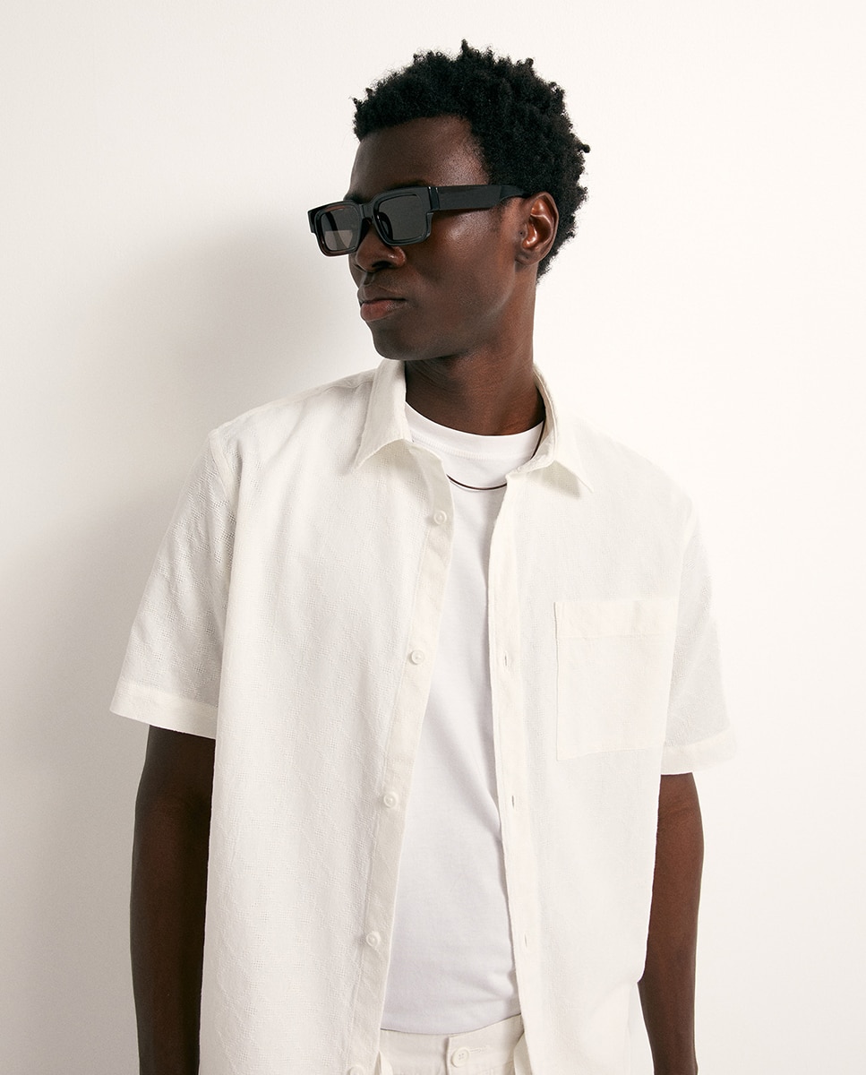 Camisa Dobby Branco-3