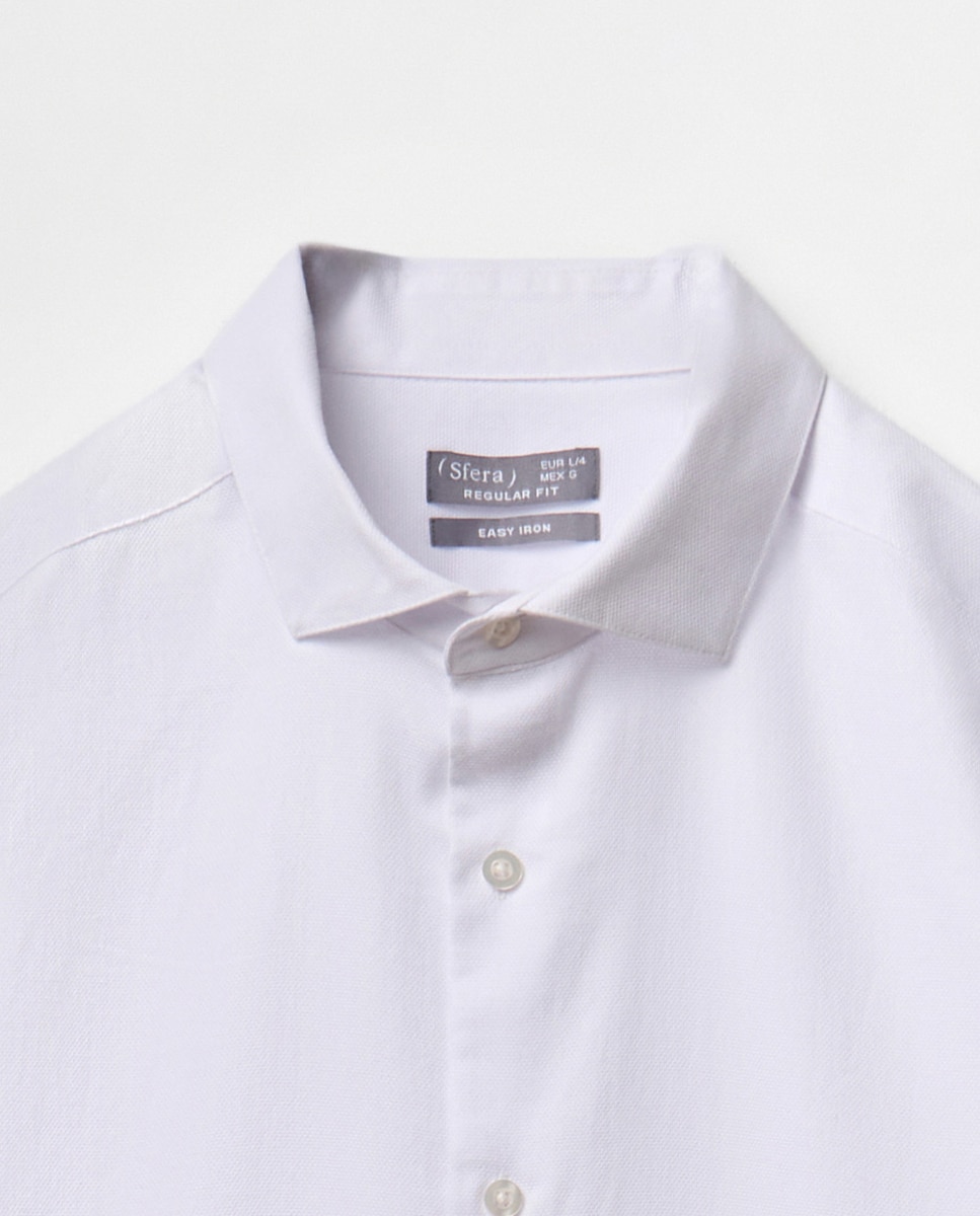 Camisa com Estrutura Regular Branco-6