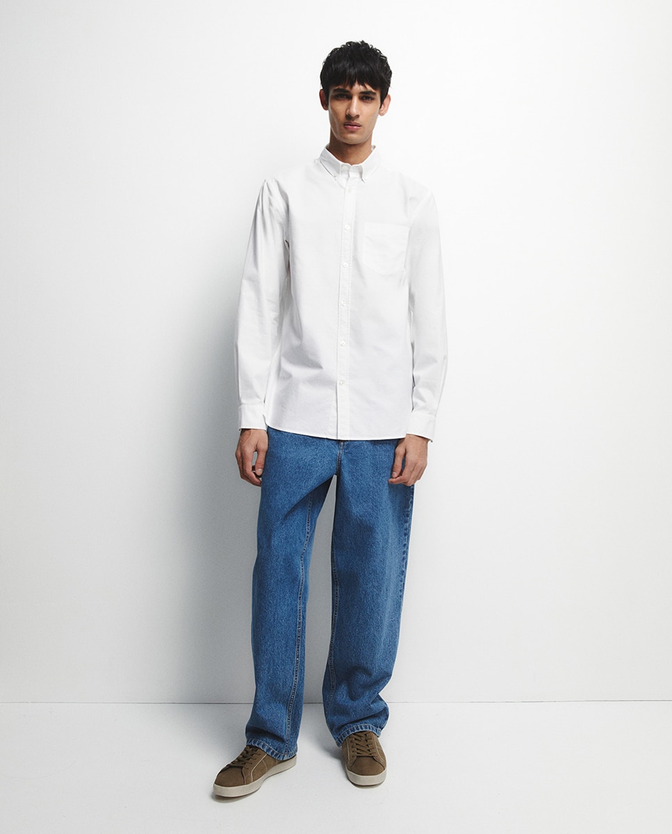 Camisa Oxford Branco-2