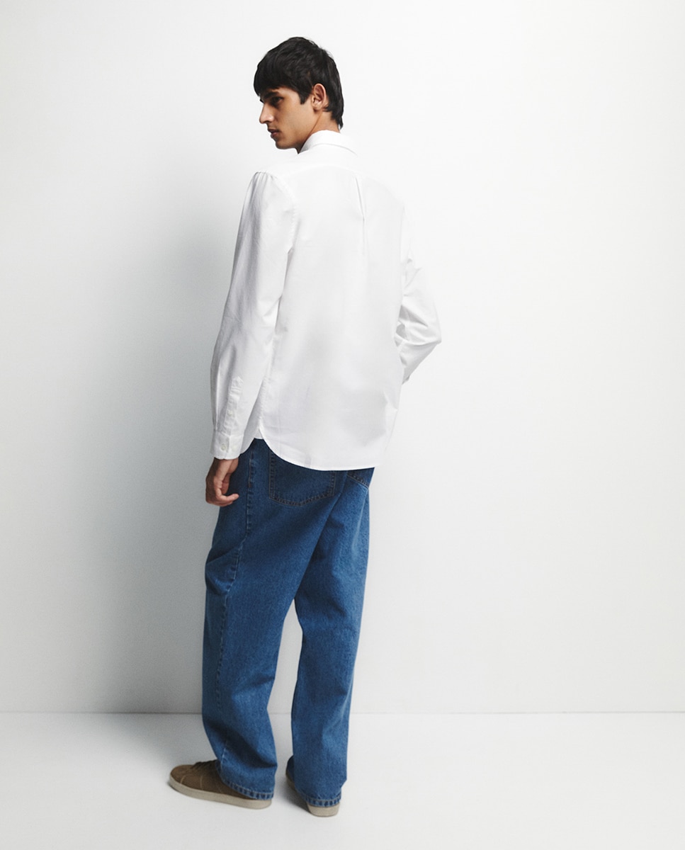 Camisa Oxford Branco-4