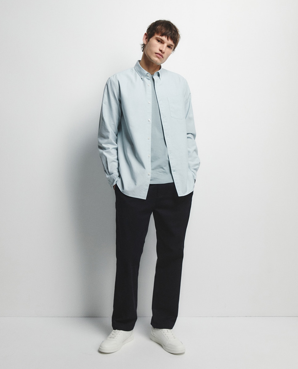 Camisa Oxford Verde-3