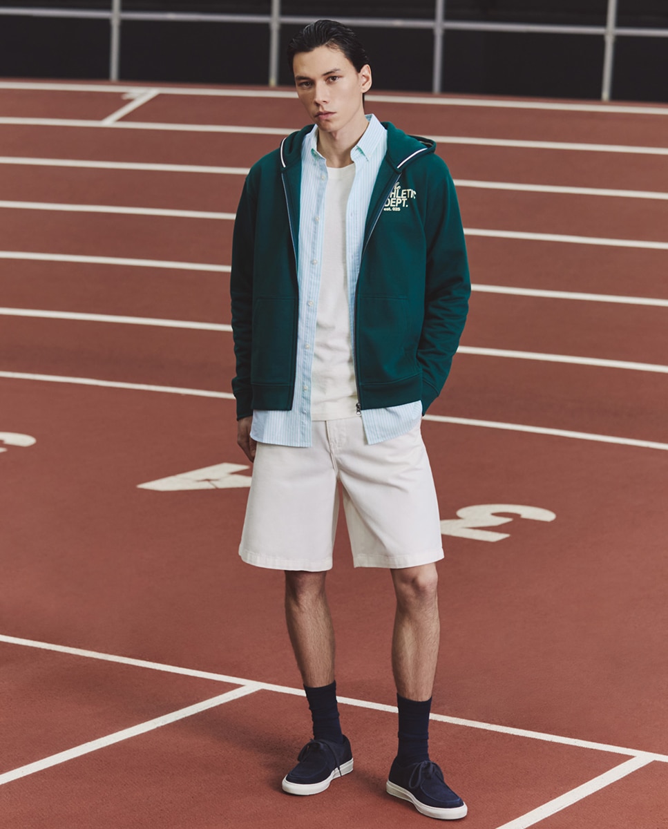 Imagem 0 de Camisa Oxford às Riscas