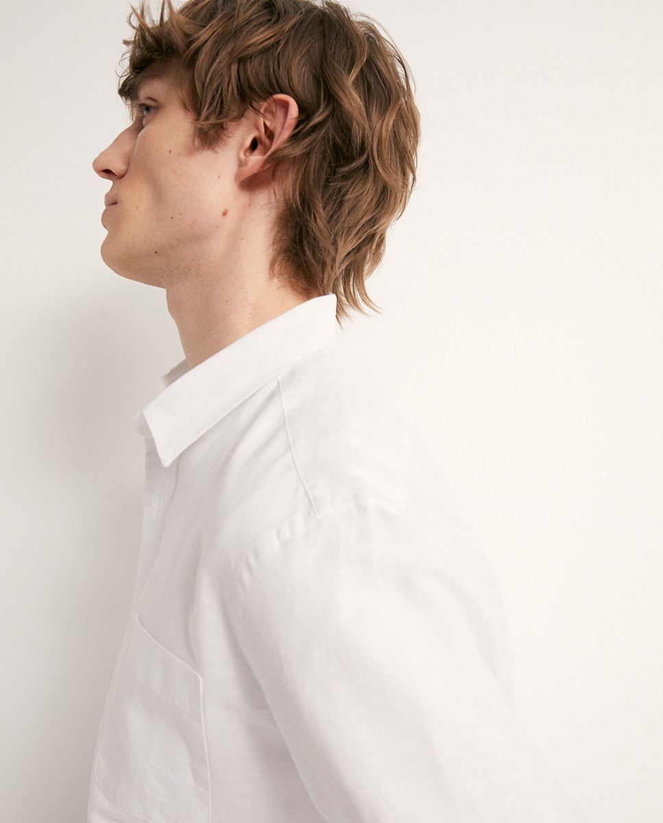 Camisa de Linho Branco-4