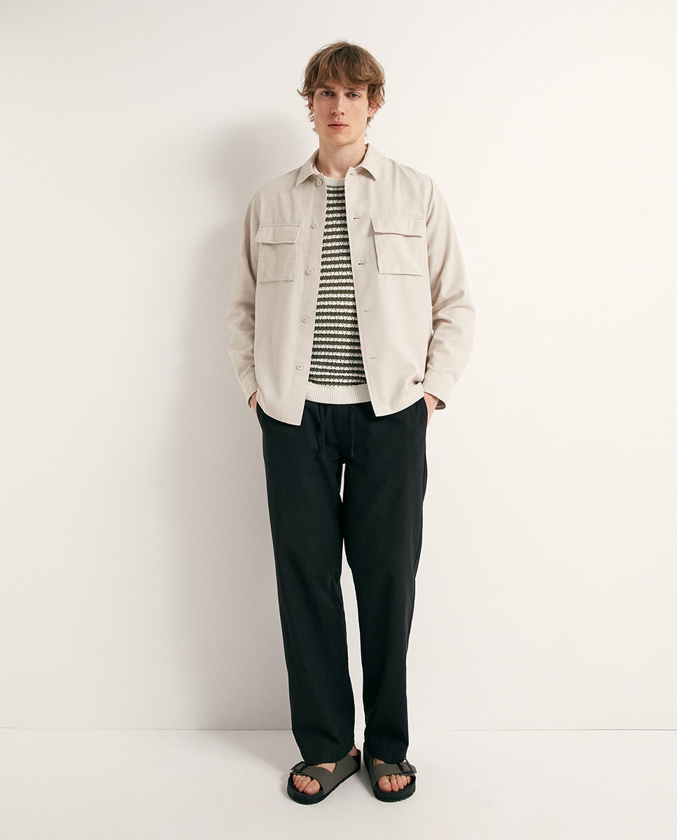 Imagem 0 de Sobrecamisa de Linho e Algodão