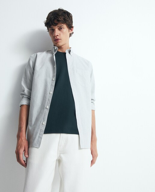 Imagen 0 de Camisa regular oxford rayas