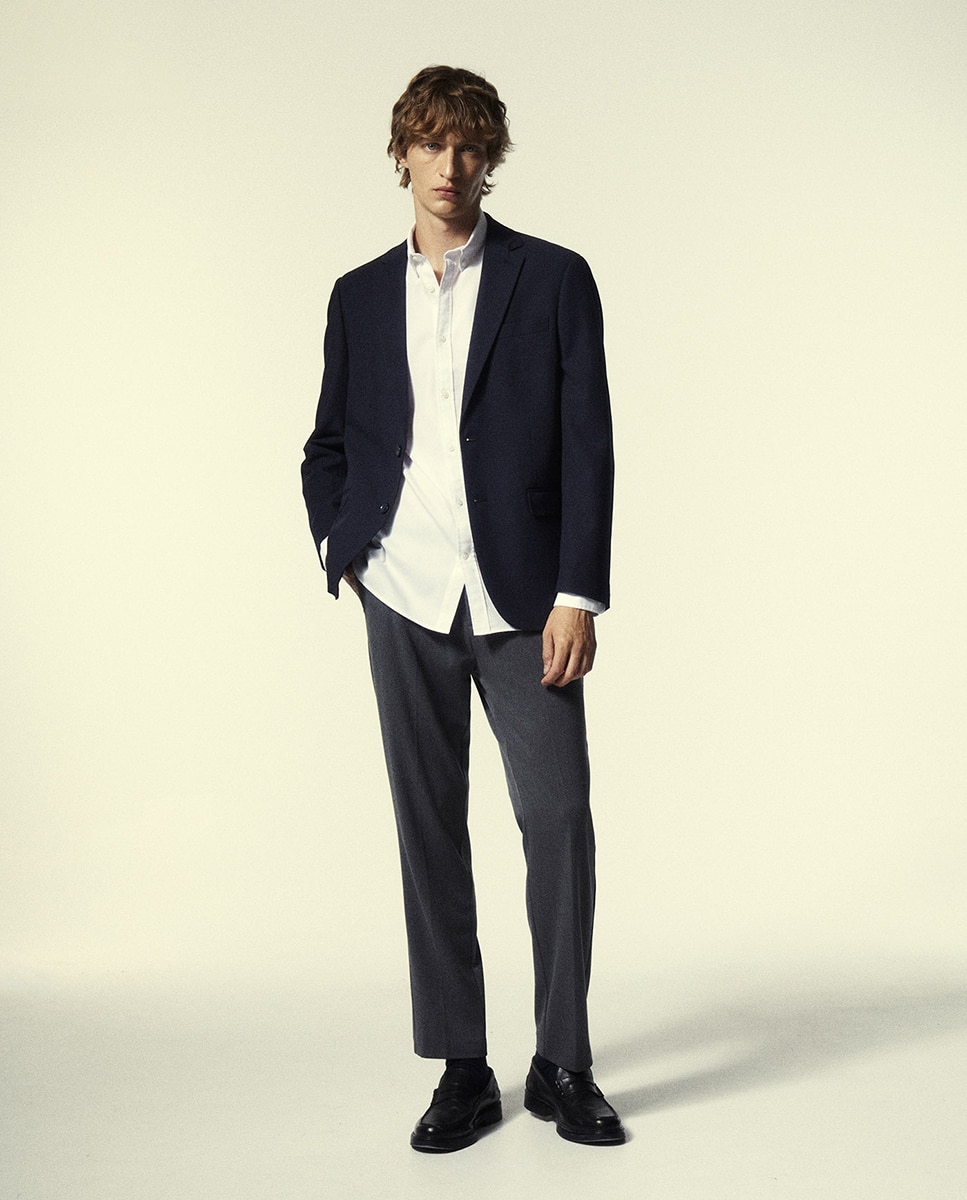 Camisa Slim com Estrutura Branco-5
