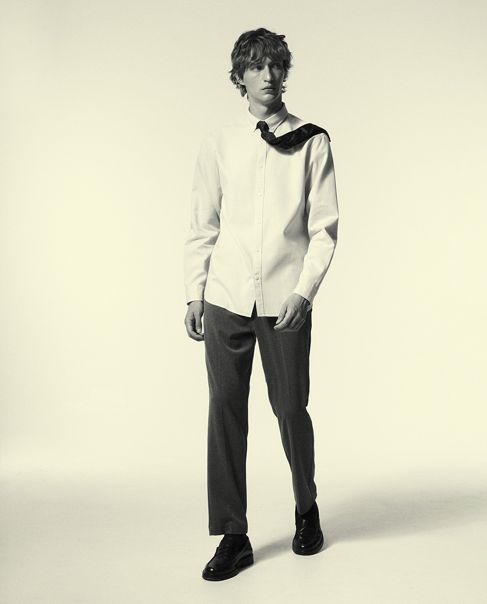 Camisa Slim com Estrutura 410 Azul Claro-3