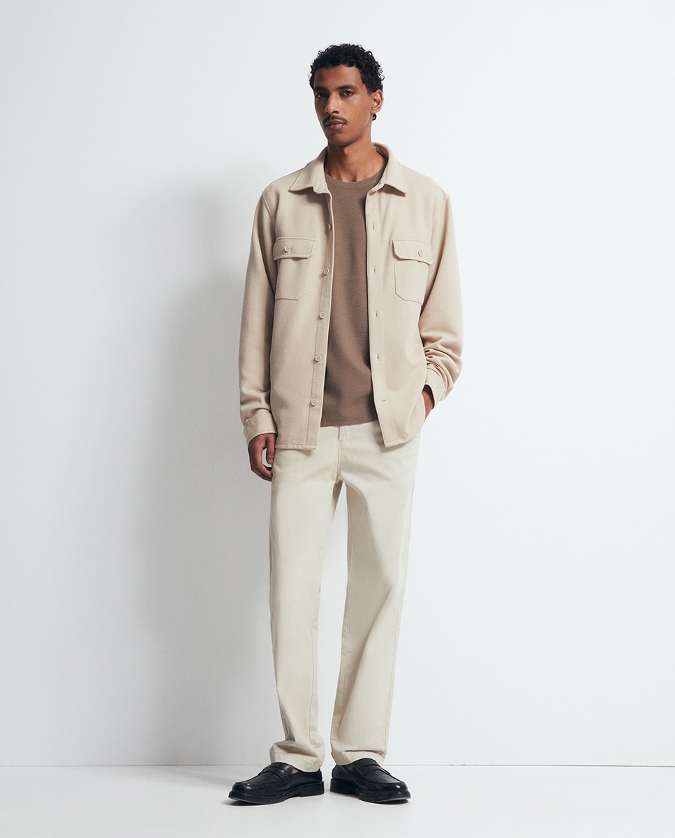 Sobrecamisa punto - Sfera - Beige Beige-5