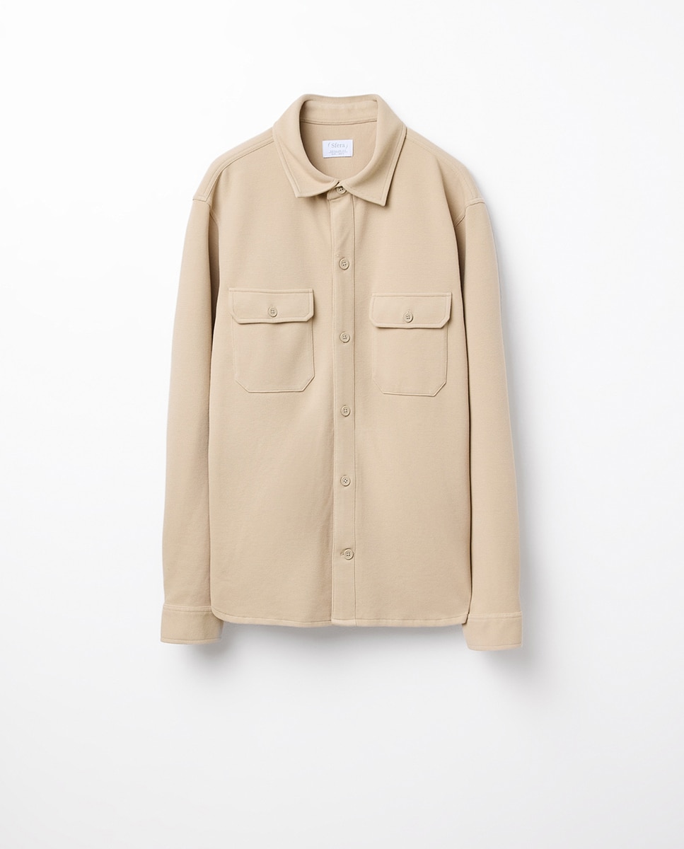 Sobrecamisa punto - Sfera - Beige Beige-10