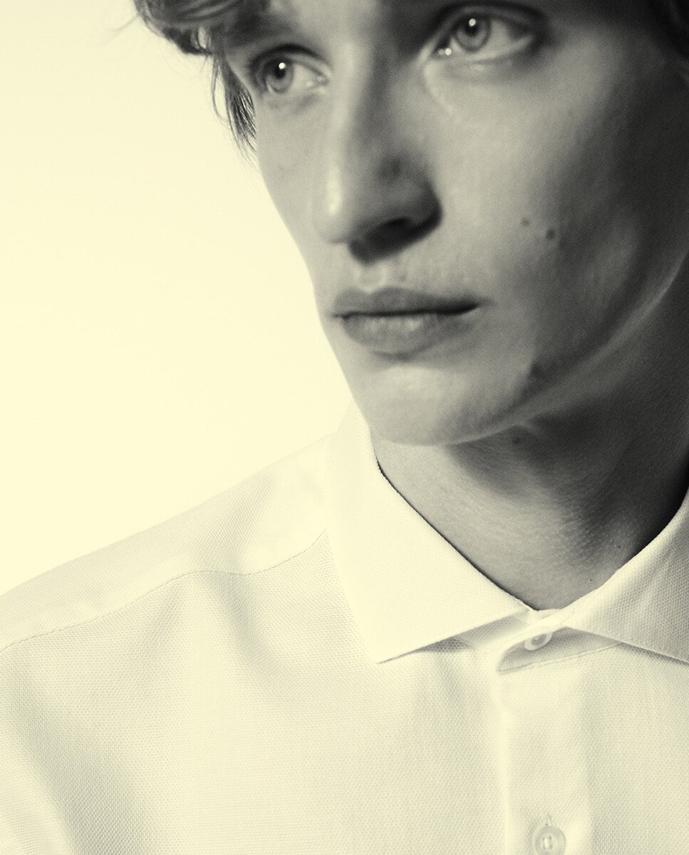 Camisa Regular com Estrutura Branco-2