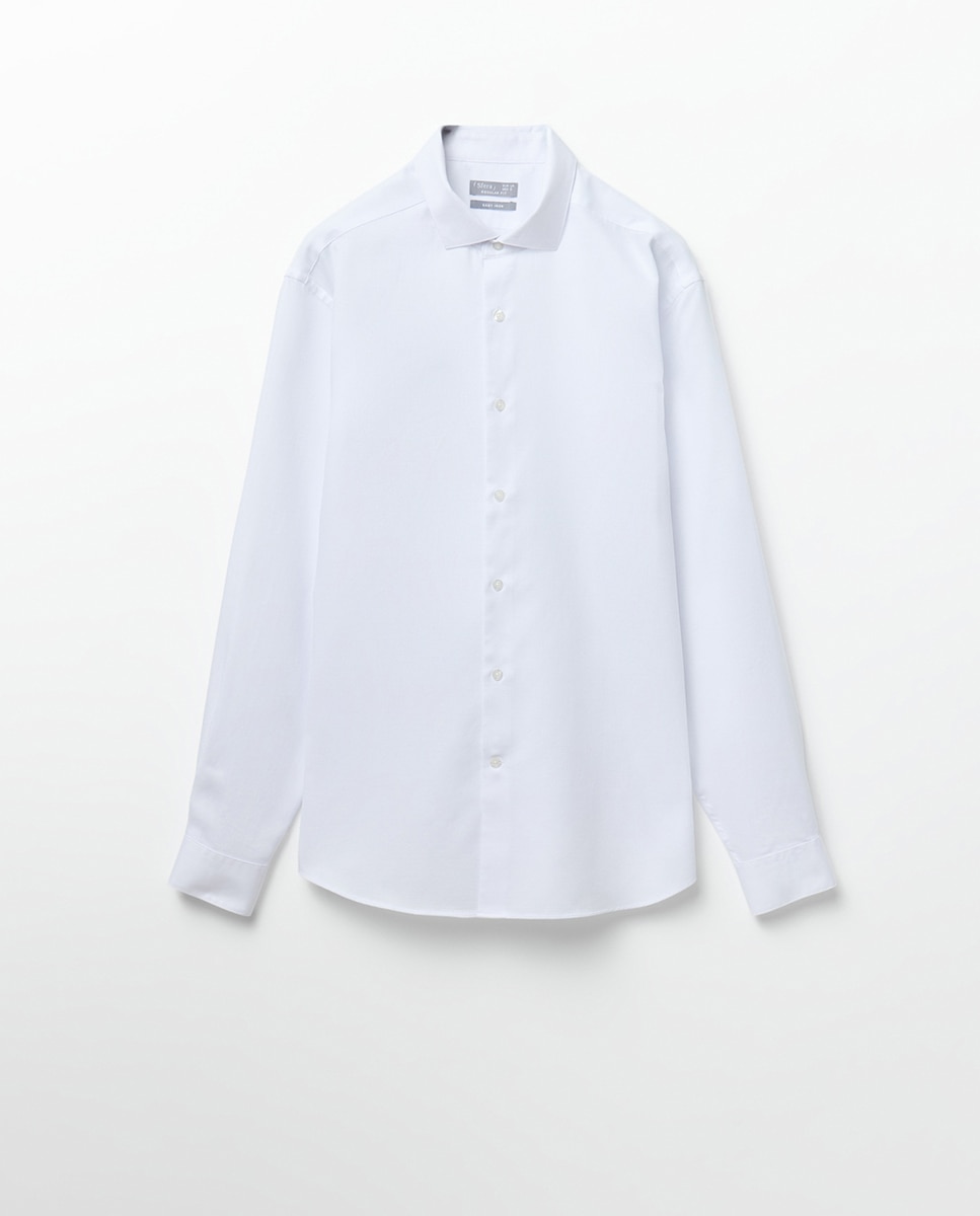 Camisa Regular com Estrutura Branco-2
