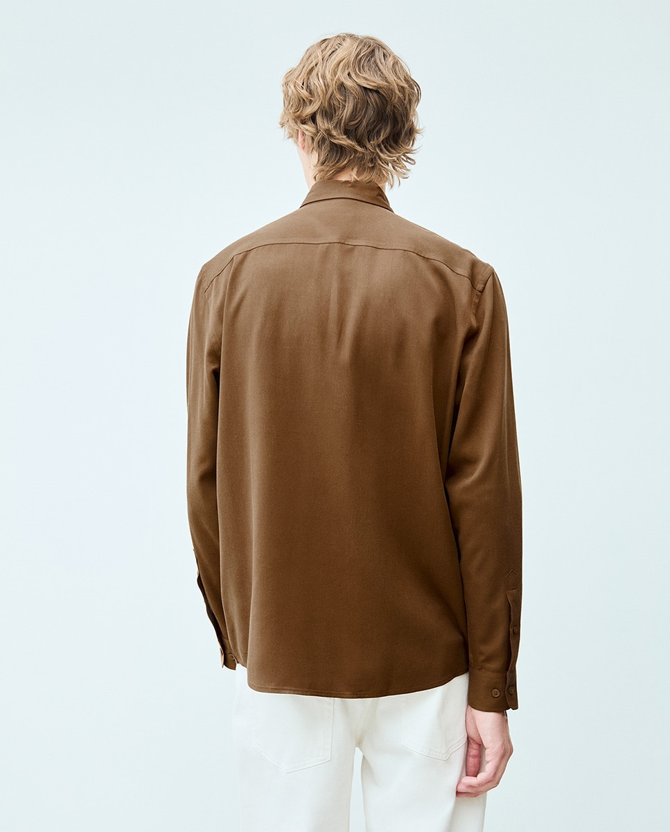 Camisa de Lyocell 730 Camel-5