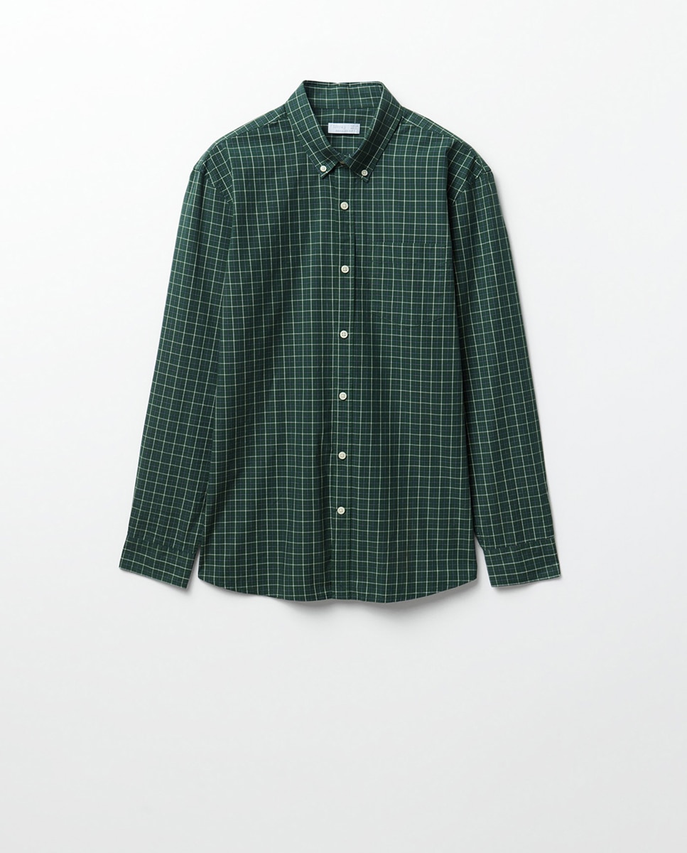 Camisa popelÍn cuadros - Sfera - Verde Verde-6