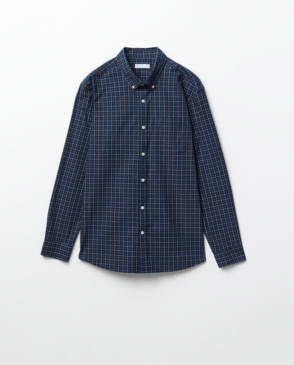 Camisa popelÍn cuadros - Sfera - Azul marino Azul marino-6