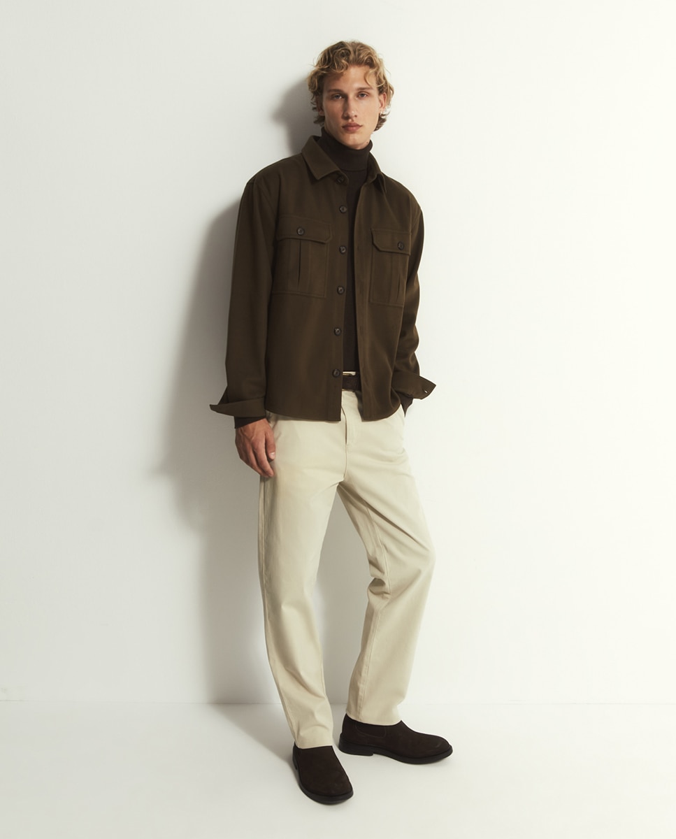 Sobrecamisa kaki - Sfera - 520 Kaki 520 Kaki-3