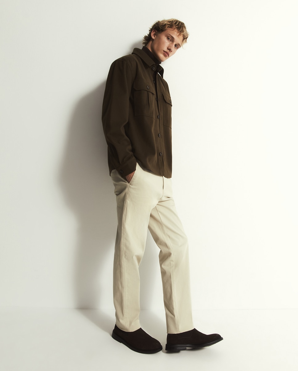 Sobrecamisa kaki - Sfera - 520 Kaki 520 Kaki-5