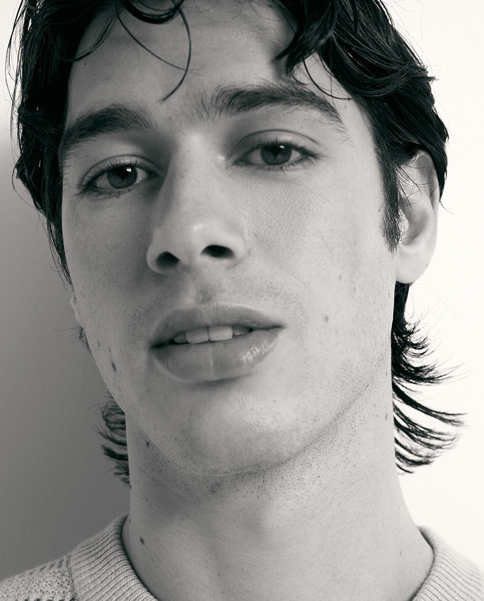 Camisola de malha rendilhada Bege-3